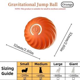 Blue And Orange Pet Bouncing Ball Fun Pet Bouncing Ball For Cats And Dogs,Self-pickup Only (Option: Orange)