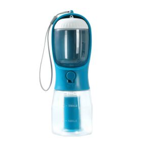 Dog Water Cup Drinking Food Garbage Bag Three-in-one Portable Small Multi-functional Pet Cups Pets Supplies (Option: 300ml Garbage Bag-Indigo)