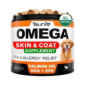 Youmile Hip & Joint Health Supplement For Dogs 120 Chews, Glucosamine Chondroitin MSM Dog Chews With Hyaluronic Acid, Liver Flavored Bone & Joint (Option: OMEGA3 Fish oIL)